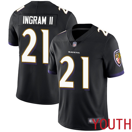 Baltimore Ravens Limited Black Youth Mark Ingram II Alternate Jersey NFL Football #21 Vapor Untouchable->women nfl jersey->Women Jersey